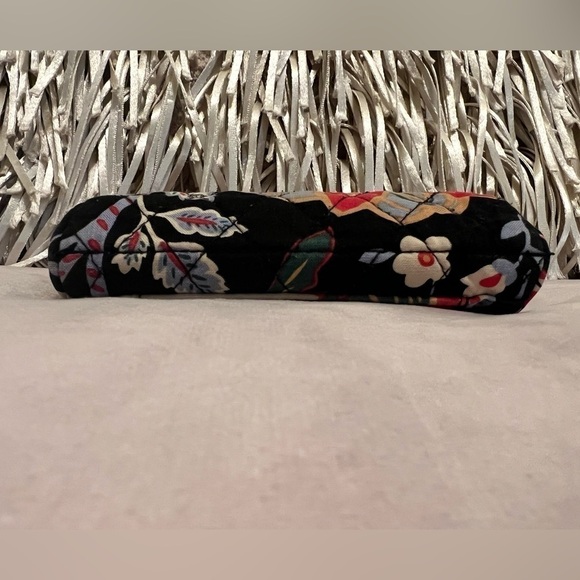 VERA BRADLEY Versailles One For The Money Wallet Black Blue Orange Floral - Picture 7 of 11
